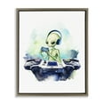 thumbnail image 1 of Stupell Industries Tech Alien Playing Video Games Fantasy & Sci-Fi Painting Brown Floater Framed Canvas Art Print Wall Art, 25 x 31, 1 of 9