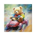thumbnail image 1 of Stupell Industries Teddy Bear on Go Kart Animals & Insects Painting Gallery Wrapped Canvas Art Print Wall Art, 36 x 36, 1 of 8