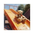 thumbnail image 1 of Stupell Industries Teddy Bear on Slide Animals & Insects Painting Gallery Wrapped Canvas Art Print Wall Art, 30 x 30, 1 of 8
