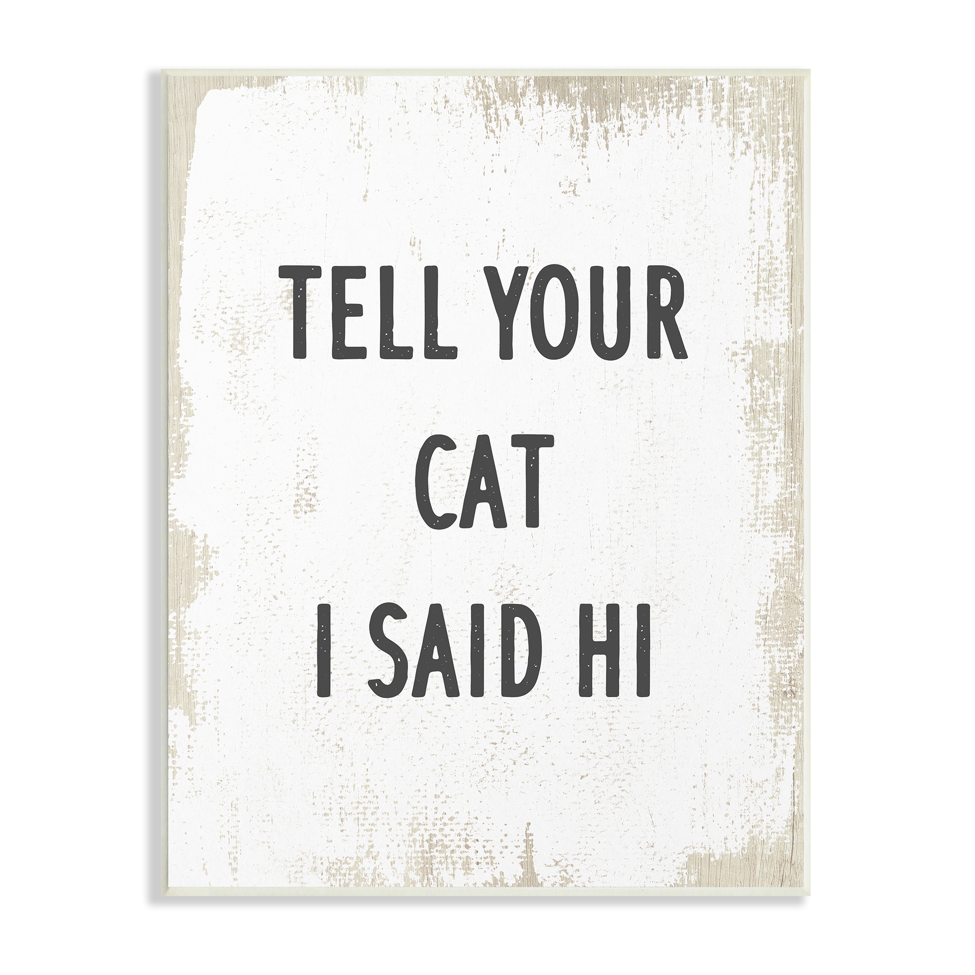 Stupell Industries Tell Your Cat I Said Hi Phrase Feline Fun, 13 x 19, Design by Daphne Polselli