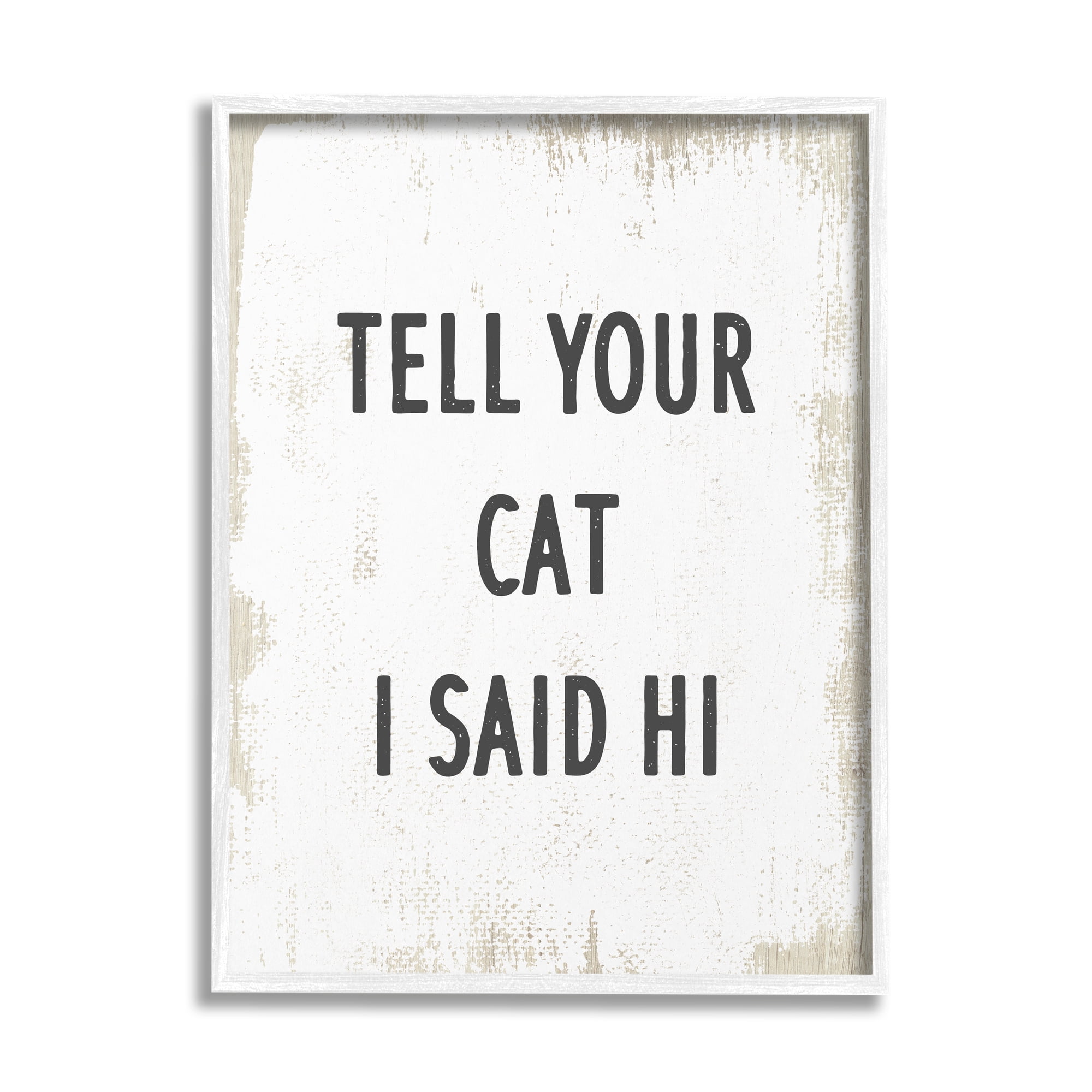 Stupell Industries Tell Your Cat I Said Hi Phrase Feline Fun, 16 x 20, Design by Daphne Polselli
