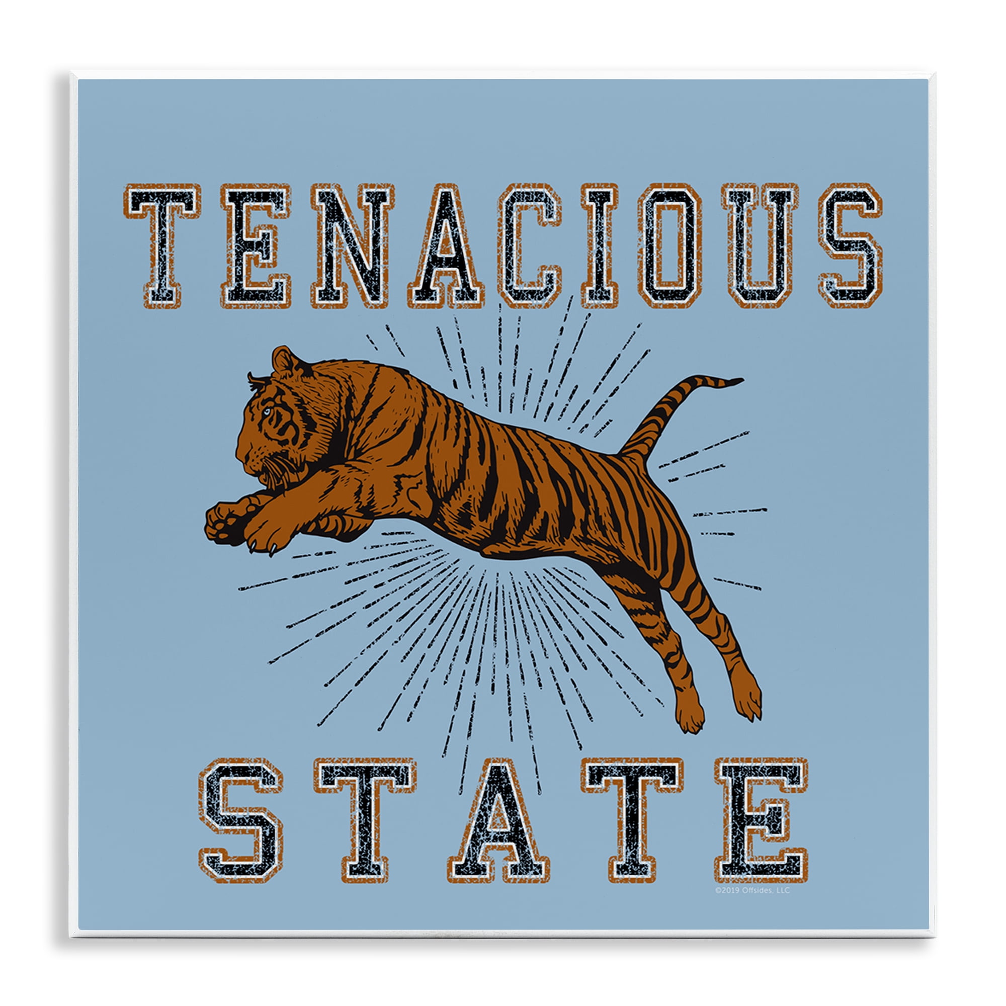 Stupell Industries Tenacious Tiger State Animals Painting Unframed Art Print Wall Art, 12 x 12