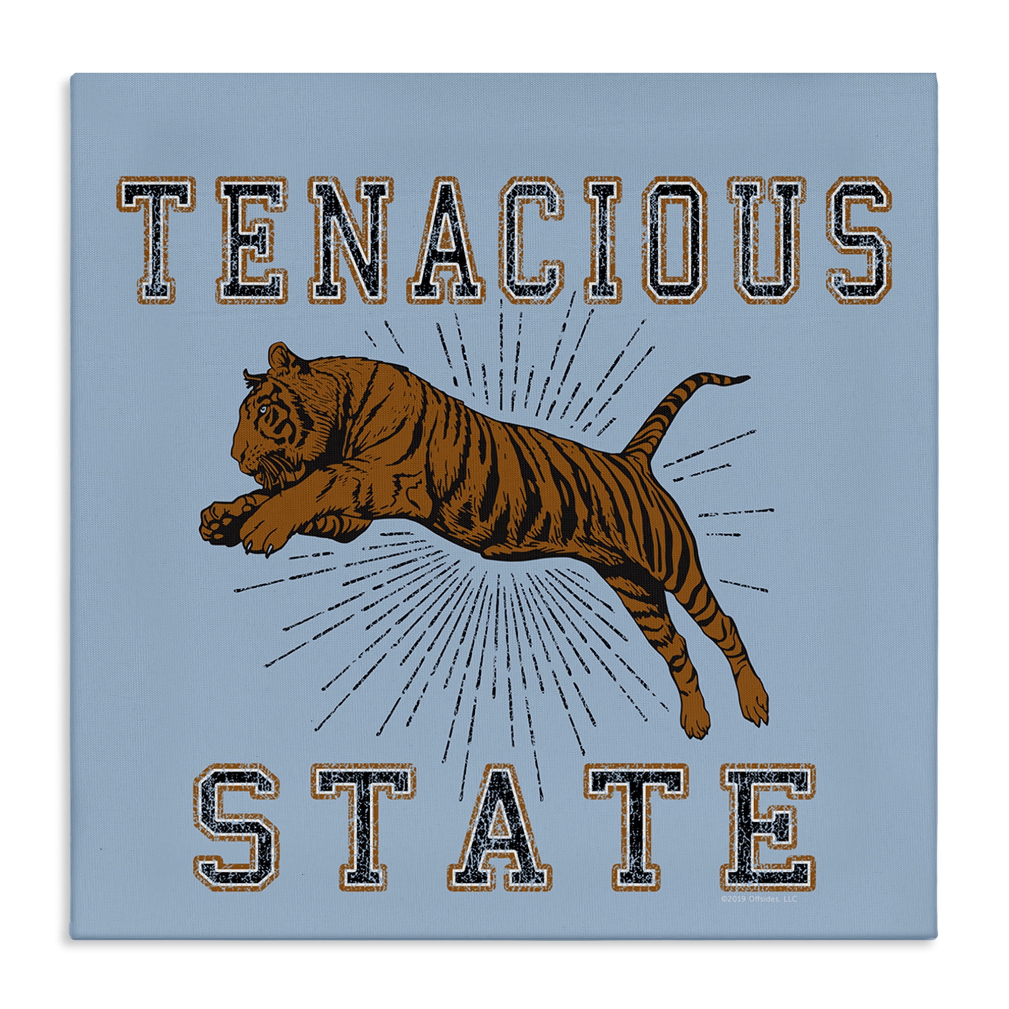 Stupell Industries Tenacious Tiger State Animals Painting Wrapped Canvas Art Print Wall Art, 36 x 36