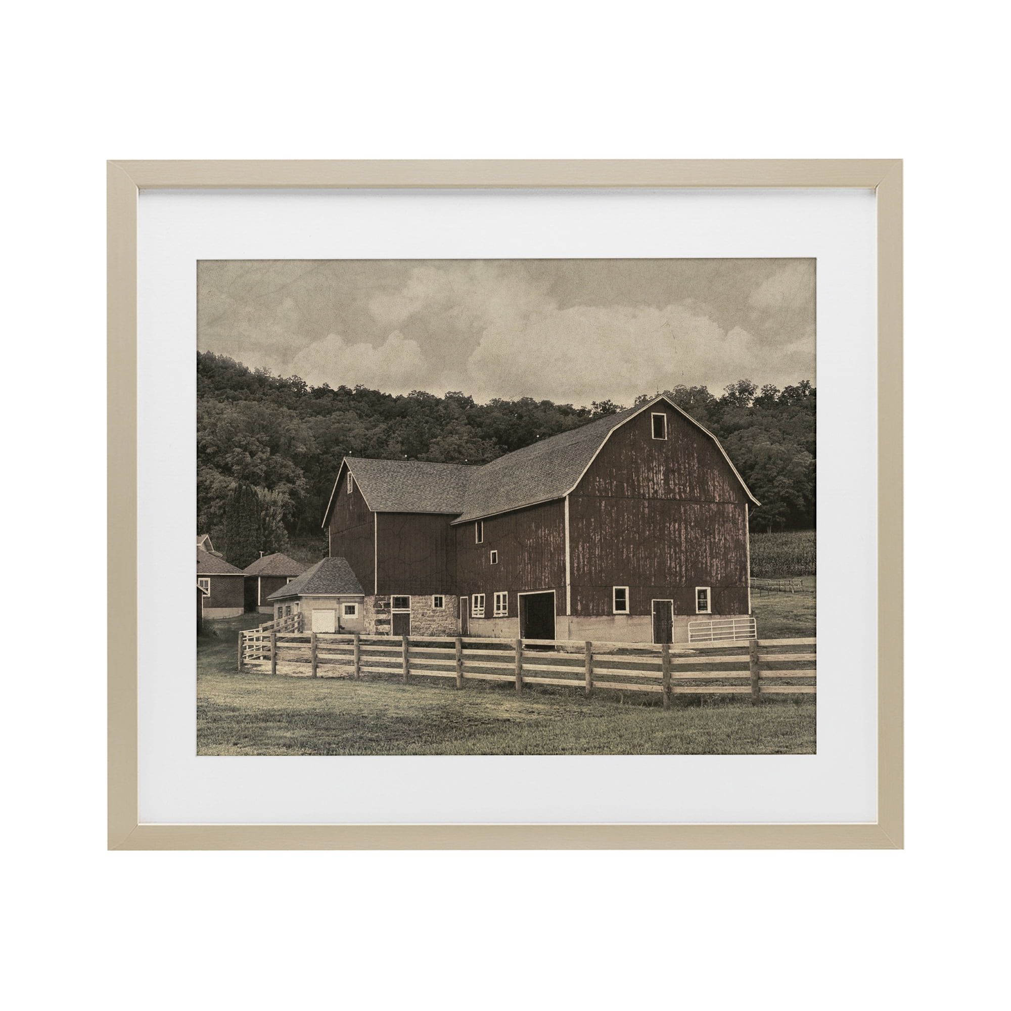 Stupell Industries Tender Living Space Barn Birch Framed Print Under Glass, design by Marcus Prime