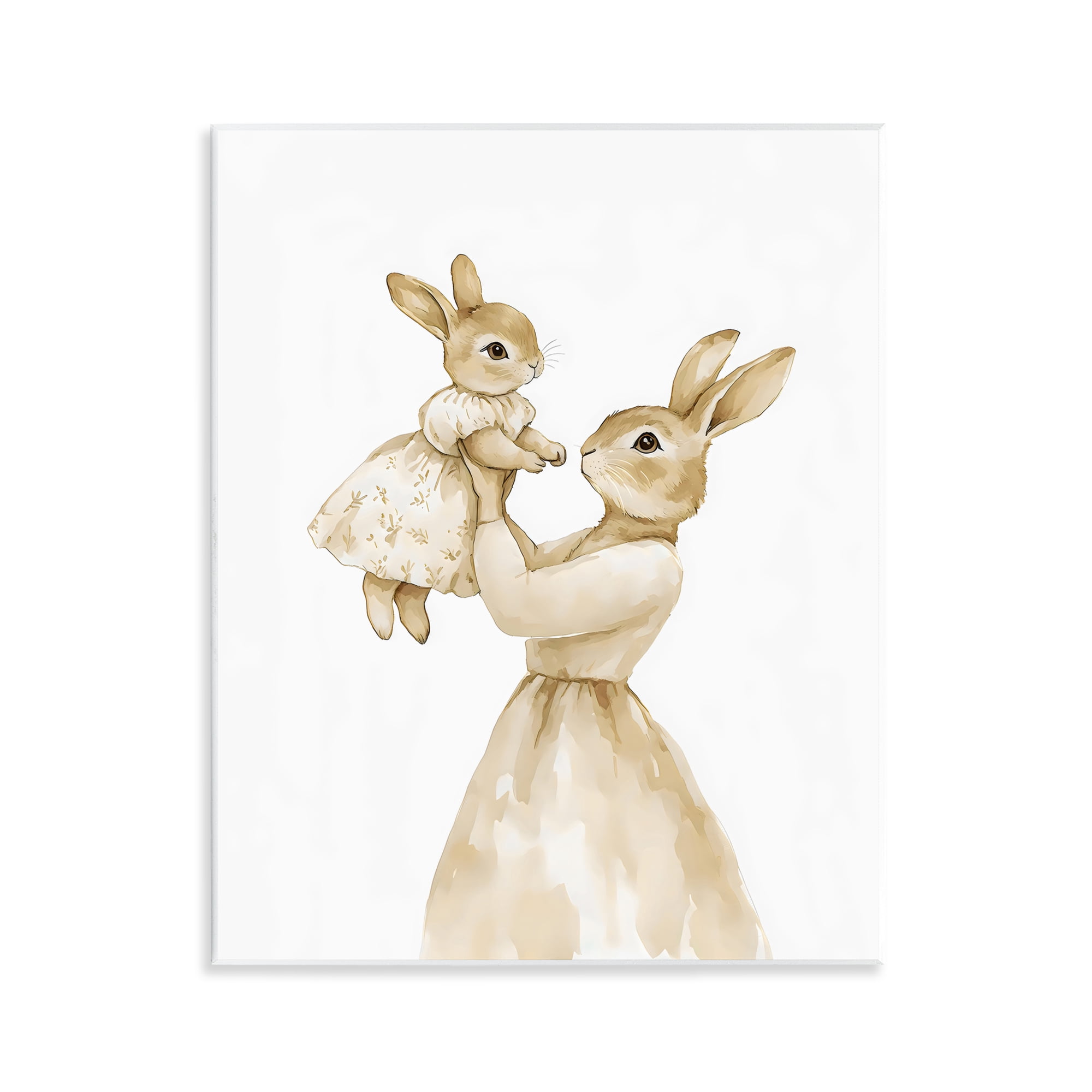 Stupell Industries Tender Mama Rabbit Wall Plaque Art, design by Arlington Prints