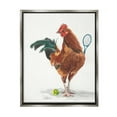 thumbnail image 1 of Stupell Industries Tennis Player Rooster Animals & Insects Painting Gray Floater Framed Canvas Art Print Wall Art, 25 x 31, 1 of 10