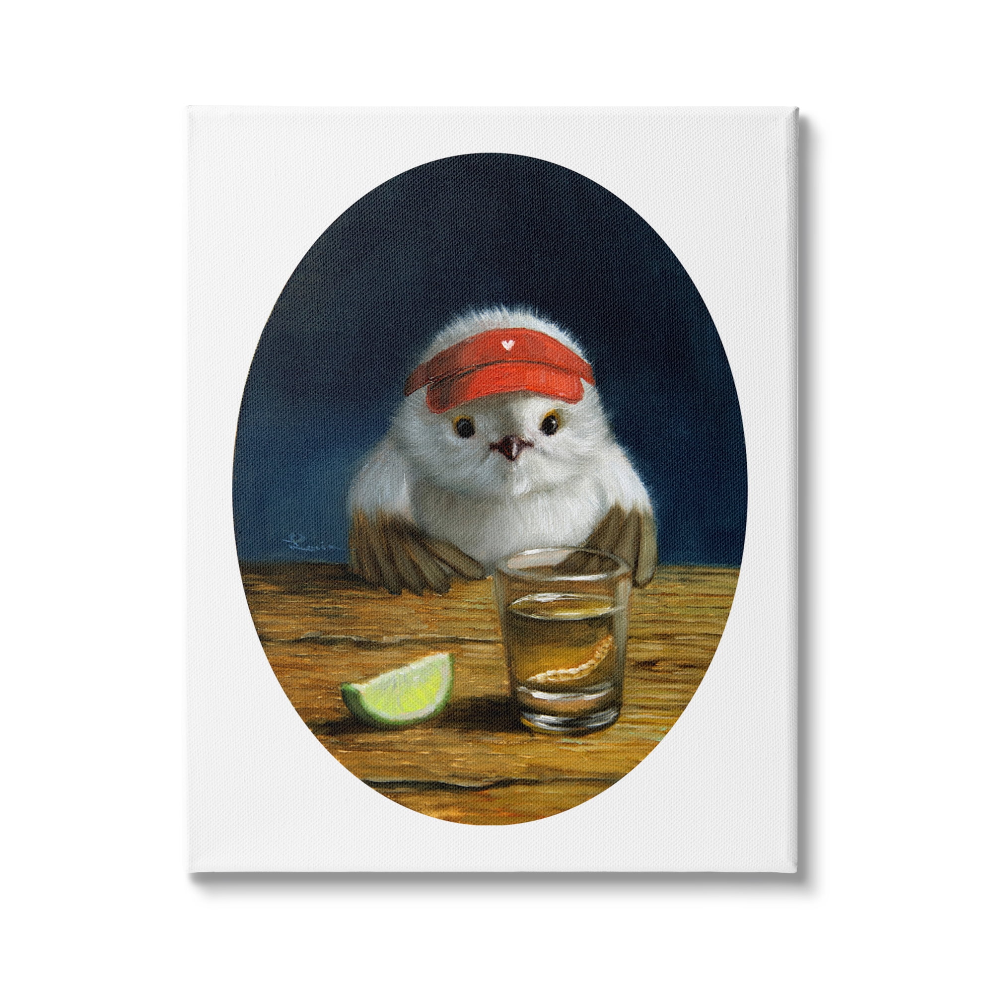 Stupell Industries Tequila Shot Bird Funny Animal Painting Alcohol, 16 x 20,Design by Lucia Heffernan