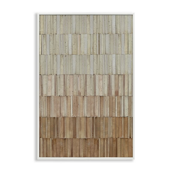 Stupell Industries Terracotta Wall Pattern White Framed Giclee Art design by Flora Kouta, 18 x 12