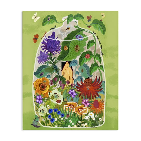 Stupell Industries Bohemian Terrarium Bug Garden Canvas Art, 36 x 48, by Kay Widdowson