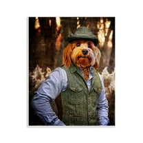 Stupell Industries Terrier Dog Classic Clothing Animals & Insects Painting Unframed Art Print Wall Art, 11 x 14