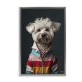 thumbnail image 1 of Stupell Industries Terrier Dog with Windbreaker Animals & Insects Painting Gray Floater Framed Canvas Art Print Wall Art, 21 x 31, 1 of 10