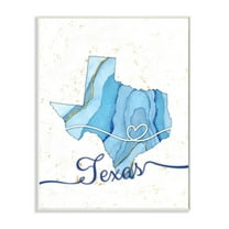 Stupell Industries Texas Agate Blue US State Design Wall Plaque by Ziwei Li