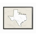 thumbnail image 1 of Stupell Industries Texas Home State Map Neutral Print Design Framed Giclee Texturized Art by Daphne Polselli, 1 of 8