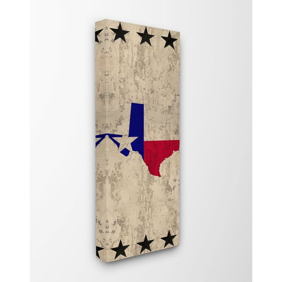 Stupell Industries Texas Home State Star Textured Design Canvas Wall Art by Kimberly Allen