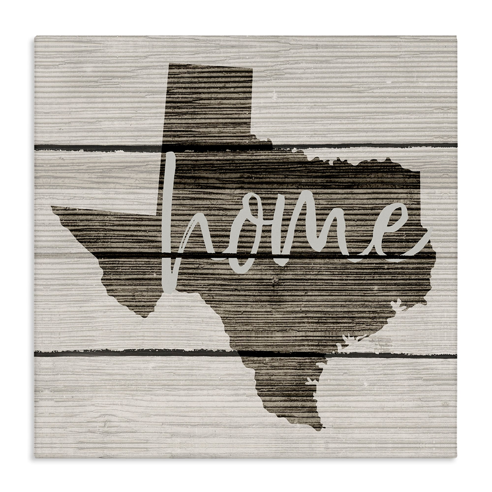Stupell Industries Texas Home Typography Map , 36 x 36,Design by Daphne Polselli