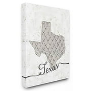 Stupell Industries Texas Patterned Grey US State Design Canvas Wall Art by Ziwei Li