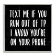 thumbnail image 1 of Stupell Industries Text Me For TP Funny Bathroom Typography Painting Gray Framed Art Print Wall Art, 17 x 17, 1 of 9
