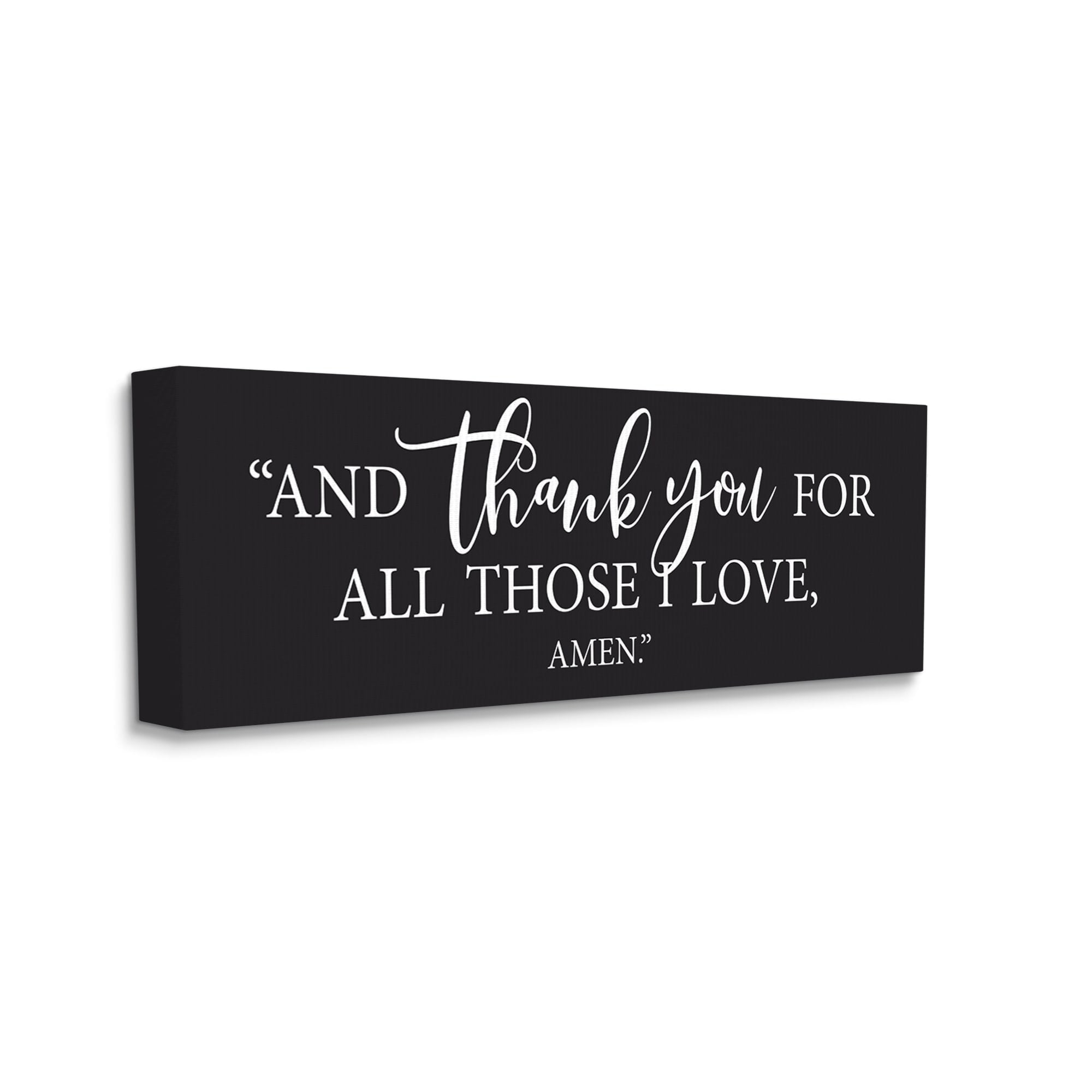Stupell Industries Thank You For Those I Love Religious Bible Phrase Graphic Art Gallery Wrapped Canvas Print Wall Art, Design by Lettered and Lined