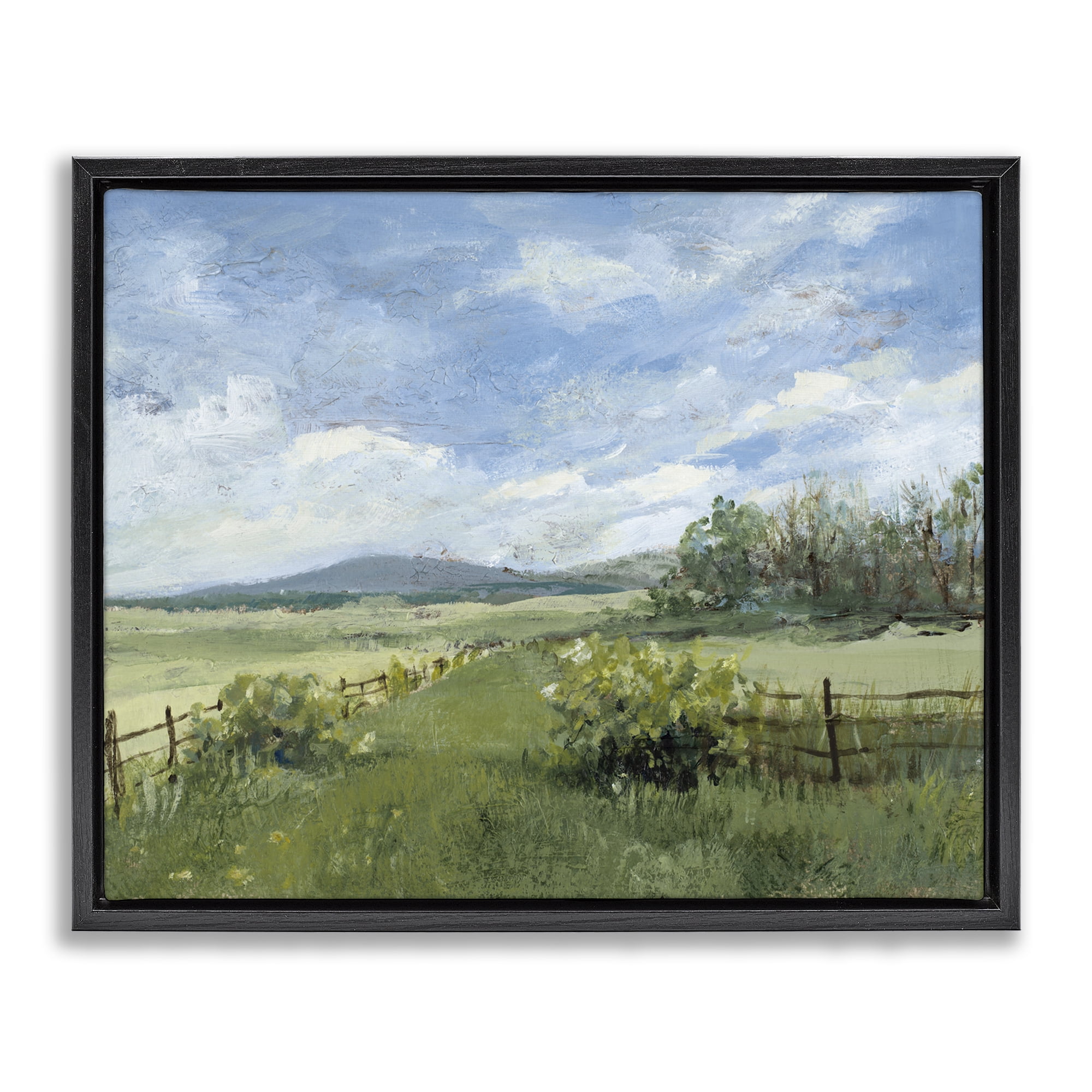 Stupell Industries Thank You Nature Landscape Black Framed Floater Canvas Wall Art, design by Lanie Loreth