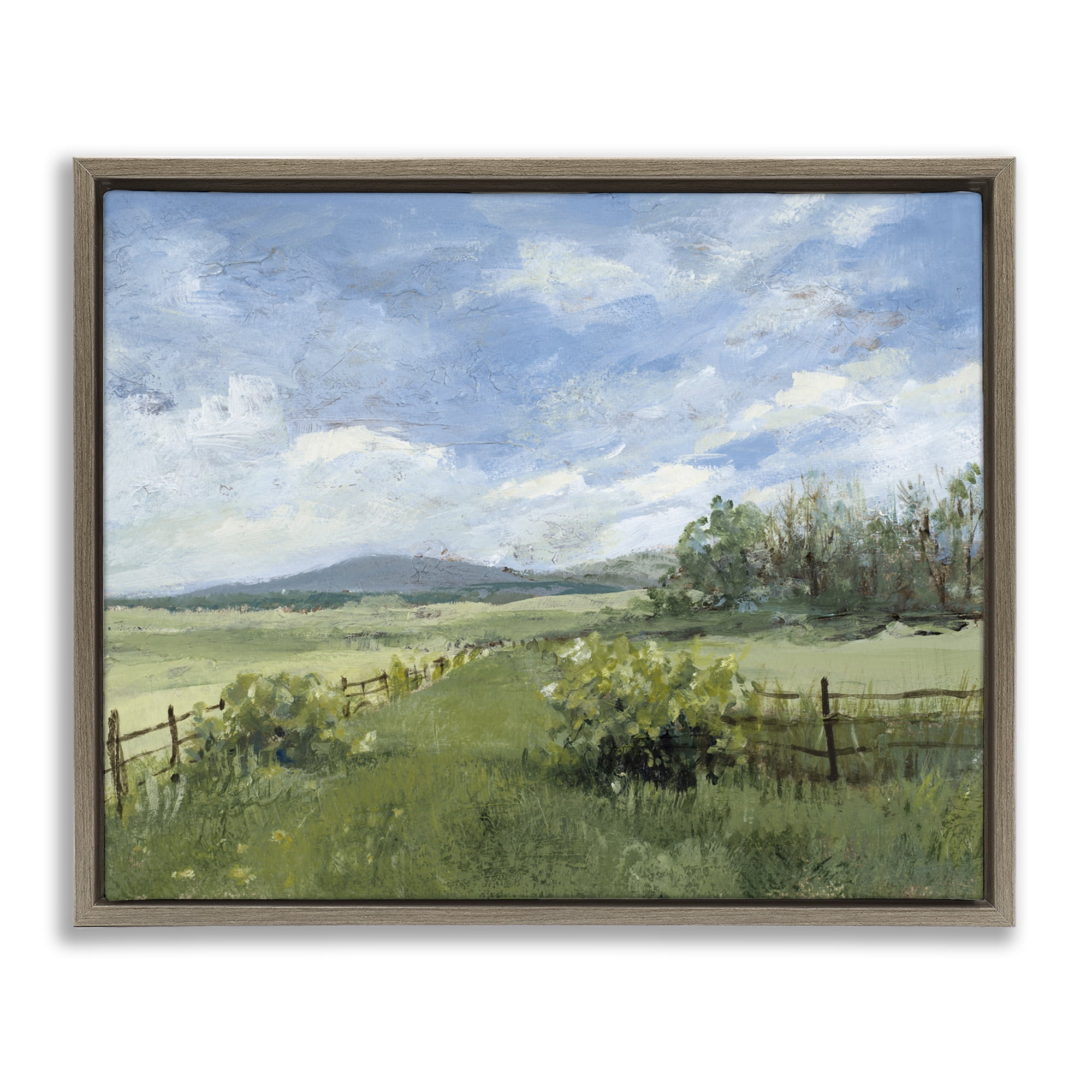 Stupell Industries Thank You Nature Landscape Brown Framed Floater Canvas Wall Art, design by Lanie Loreth