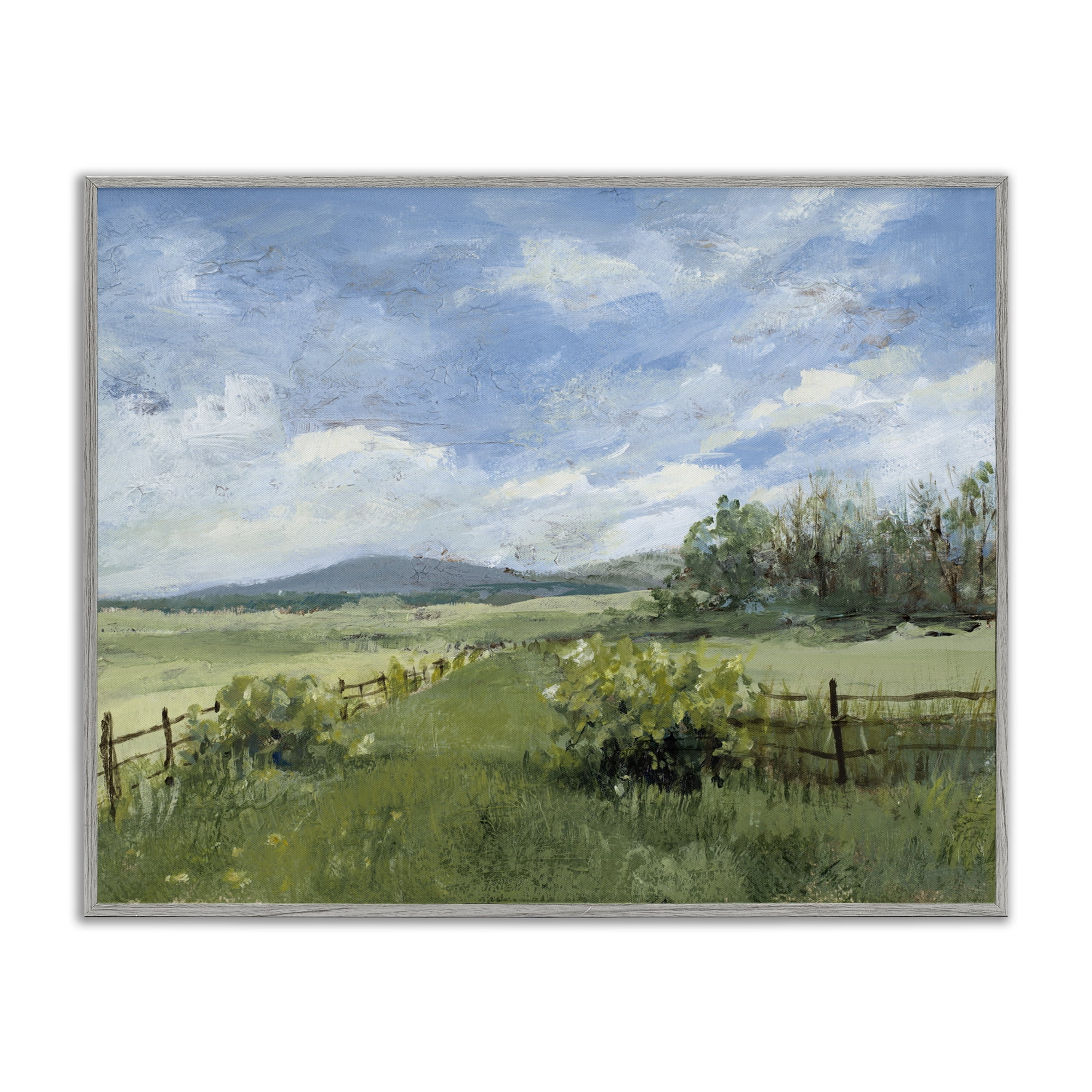Stupell Industries Thank You Nature Landscape Gray Framed Giclee Art, design by Lanie Loreth