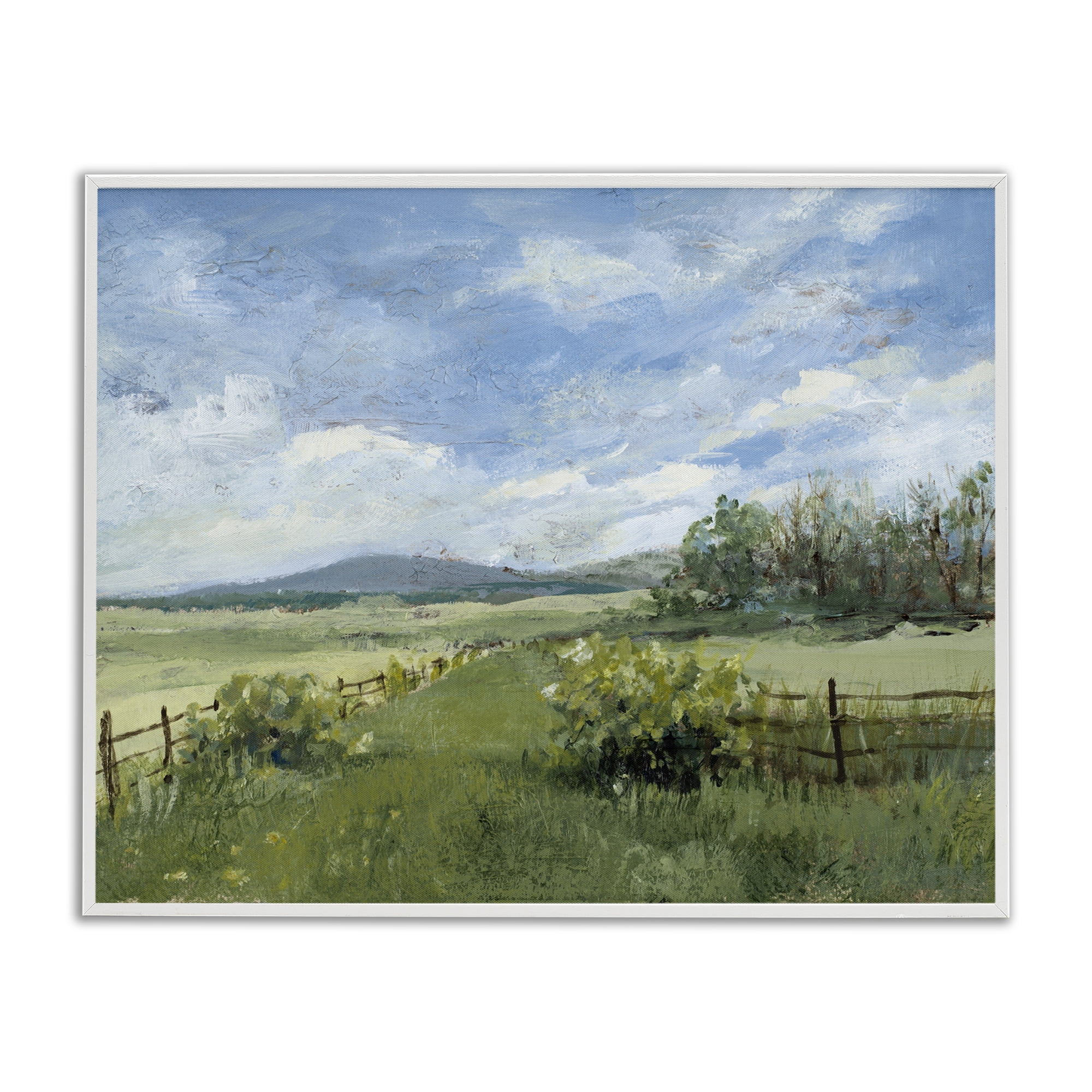 Stupell Industries Thank You Nature Landscape White Framed Giclee Art, design by Lanie Loreth