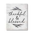 thumbnail image 1 of Stupell Industries Thankful & Blessed Rustic Wheat Sprig Motif Graphic Art Gallery Wrapped Canvas Print Wall Art, Design by Lettered and Lined, 1 of 7