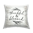 thumbnail image 1 of Stupell Industries Thankful & Blessed Wheat Sprigs Square Decorative Printed Throw Pillow, 18 x 18,, 1 of 4
