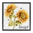 thumbnail image 1 of Stupell Industries Cottage Thankful Country Sunflowers Black Floating Frame Canvas Art, 18 x 18, by Patricia Pinto, 1 of 7
