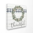 thumbnail image 1 of Stupell Industries Thankful Flower Farm Rustic Wood Textured Blue Word Design XL Canvas Wall Art by Kimberly Allen, 1 of 1
