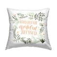 thumbnail image 1 of Stupell Industries Thankful Grateful Blessed Calligraphy Botanical Phrase Design by Grace Popp Throw Pillow, 1 of 6