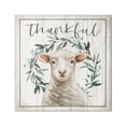 thumbnail image 1 of Stupell Industries Thankful Phrase Sheep Holiday Painting Gallery Wrapped Canvas Print Wall Art, 17 x 17, 1 of 7