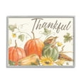 thumbnail image 1 of Stupell Industries Thankful Sentiment Autumn Pumpkin Corn Harvest Food & Beverage Painting Gray Framed Art Print Wall Art, 24 x 30, 1 of 7