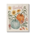 thumbnail image 1 of Stupell Industries Thankful Sentiment Pumpkin Pair Yellow Sunflower Florals, 24 x 30,Design by Janelle Penner, 1 of 5