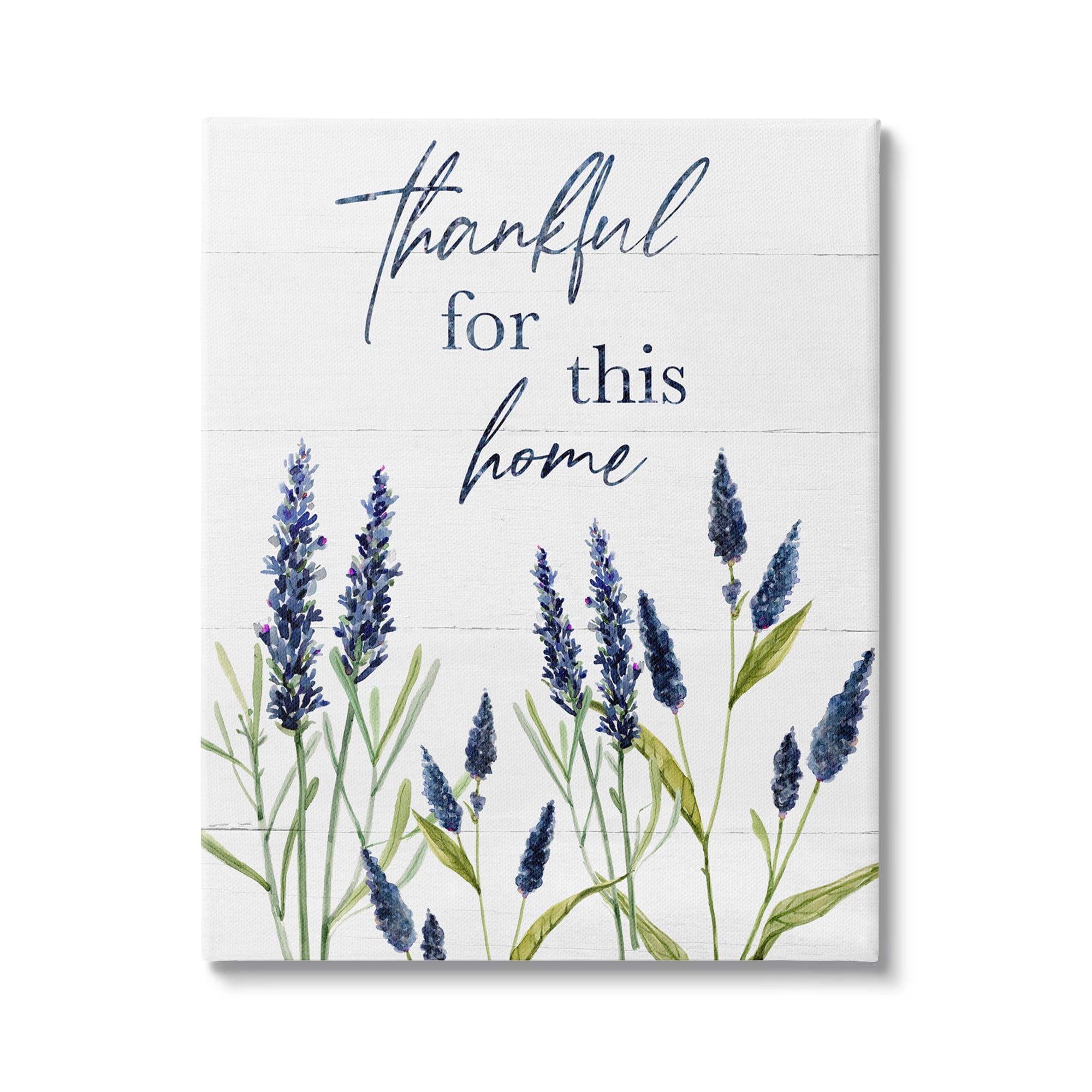 Stupell Industries Thankful for This Home Family Phrase Blue Hyacinth Flowers, 30 x 40, Design by Carol Robinson