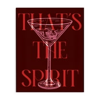 Stupell Industries That's The Spirit Martini Food & Beverage Painting Gallery Wrapped Canvas Art Print Wall Art, 16 x 20