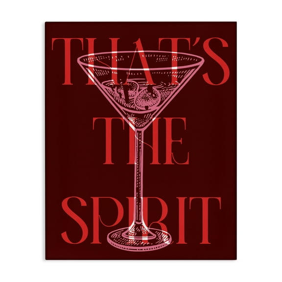 Stupell Industries That's The Spirit Martini Food & Beverage Painting Gallery Wrapped Canvas Art Print Wall Art, 16 x 20