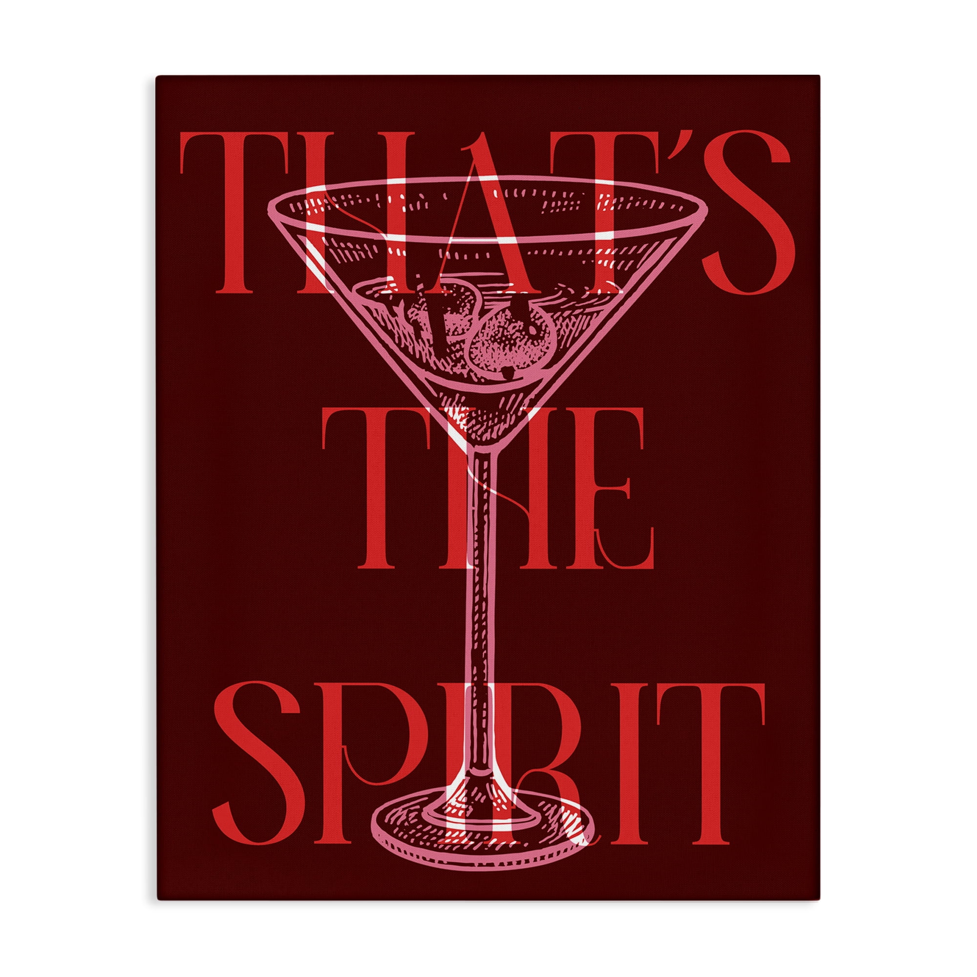 Stupell Industries That's The Spirit Martini Food & Beverage Painting Gallery Wrapped Canvas Art Print Wall Art, 30 x 40