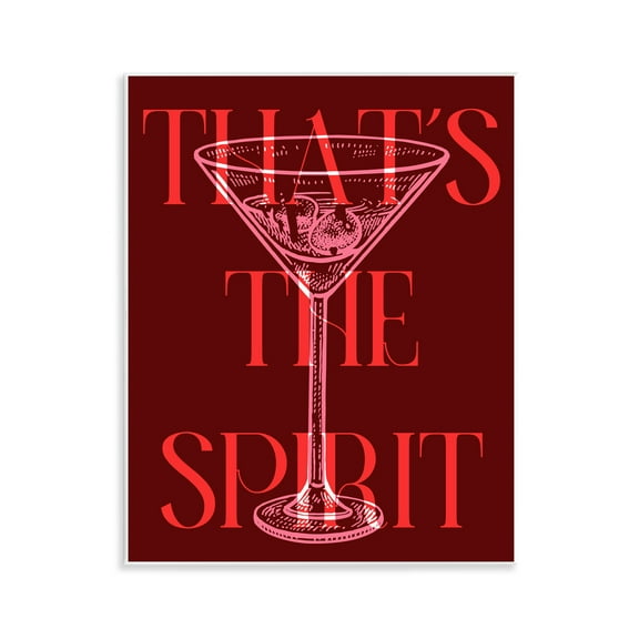 Stupell Industries That's The Spirit Martini Food & Beverage Painting Unframed Art Print Wall Art, 11 x 14