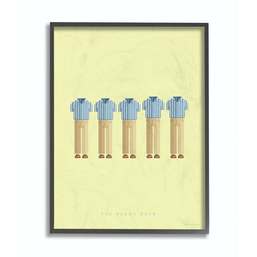 Stupell Industries The Beach Boys Famous People Characters Fashion Design Framed Wall Art by Fred Birchal