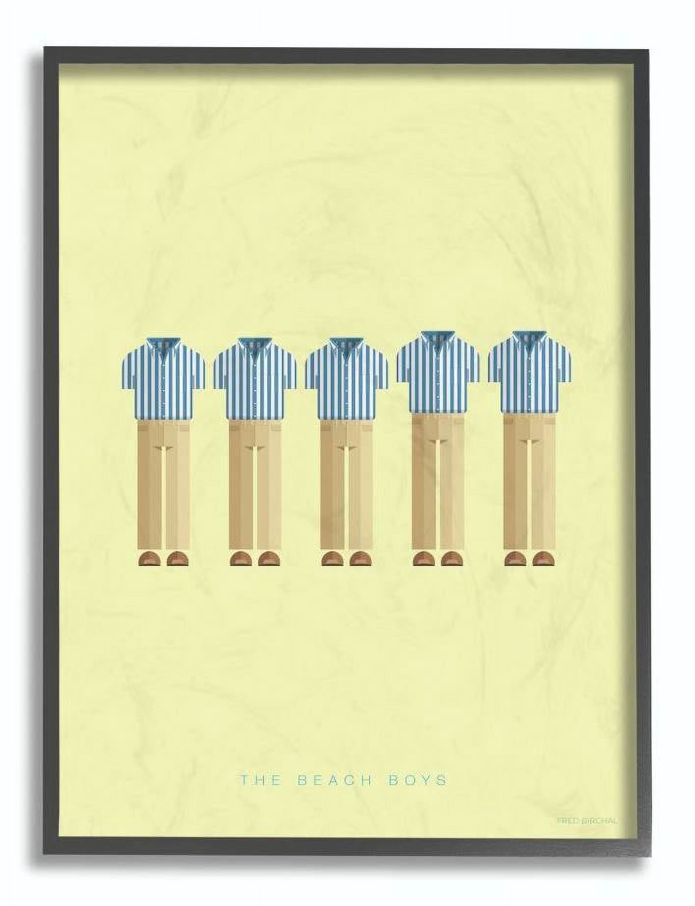 Stupell Industries The Beach Boys Famous People Characters Fashion Design Framed Wall Art by Fred Birchal