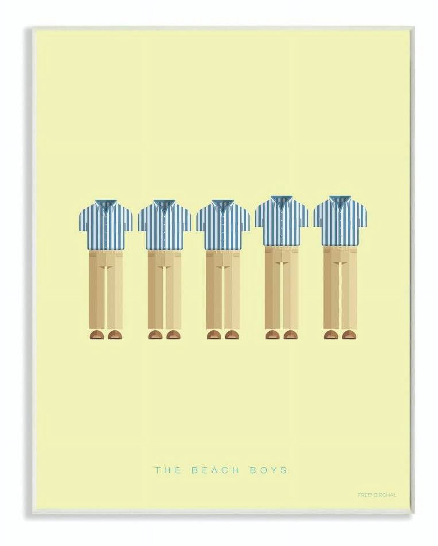Stupell Industries The Beach Boys Famous People Characters Fashion Design Wall Plaque by Fred Birchal