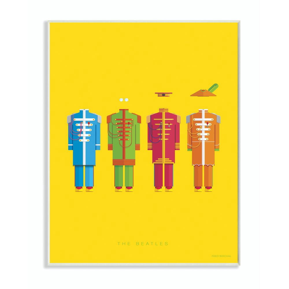 Stupell Industries The Beatles Famous People Characters Fashion Design Wall Plaque by Fred Birchal