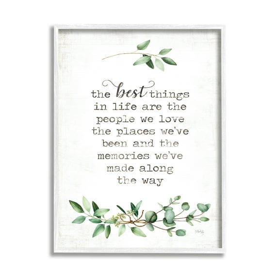 Stupell Industries The Best Things In Life Are People Plants Typography Graphic Art Framed Art Print Wall Art, 11x14, By Marla Rae