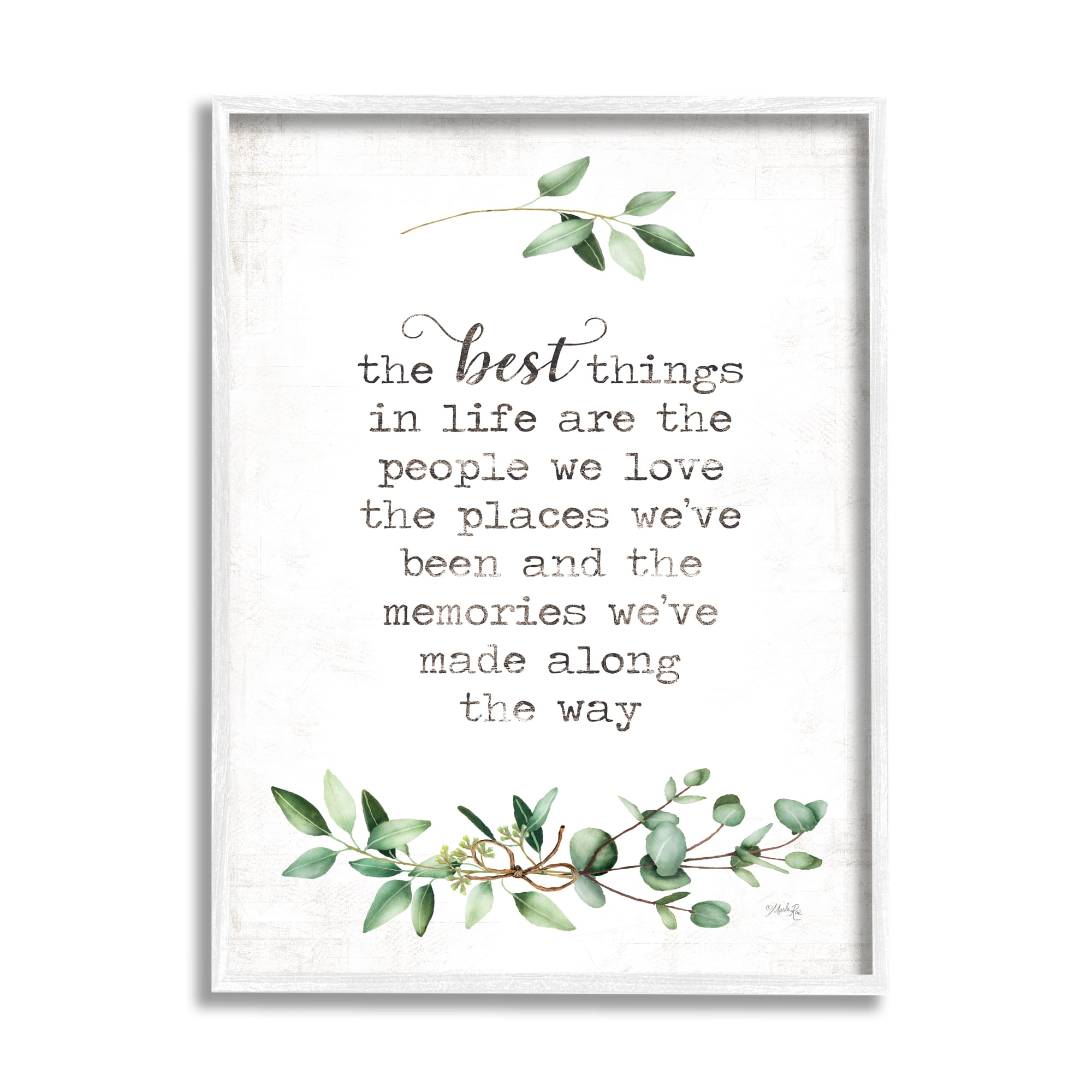 Stupell Industries The Best Things In Life Are People Plants Typography Graphic Art Framed Art Print Wall Art, 24x30, By Marla Rae