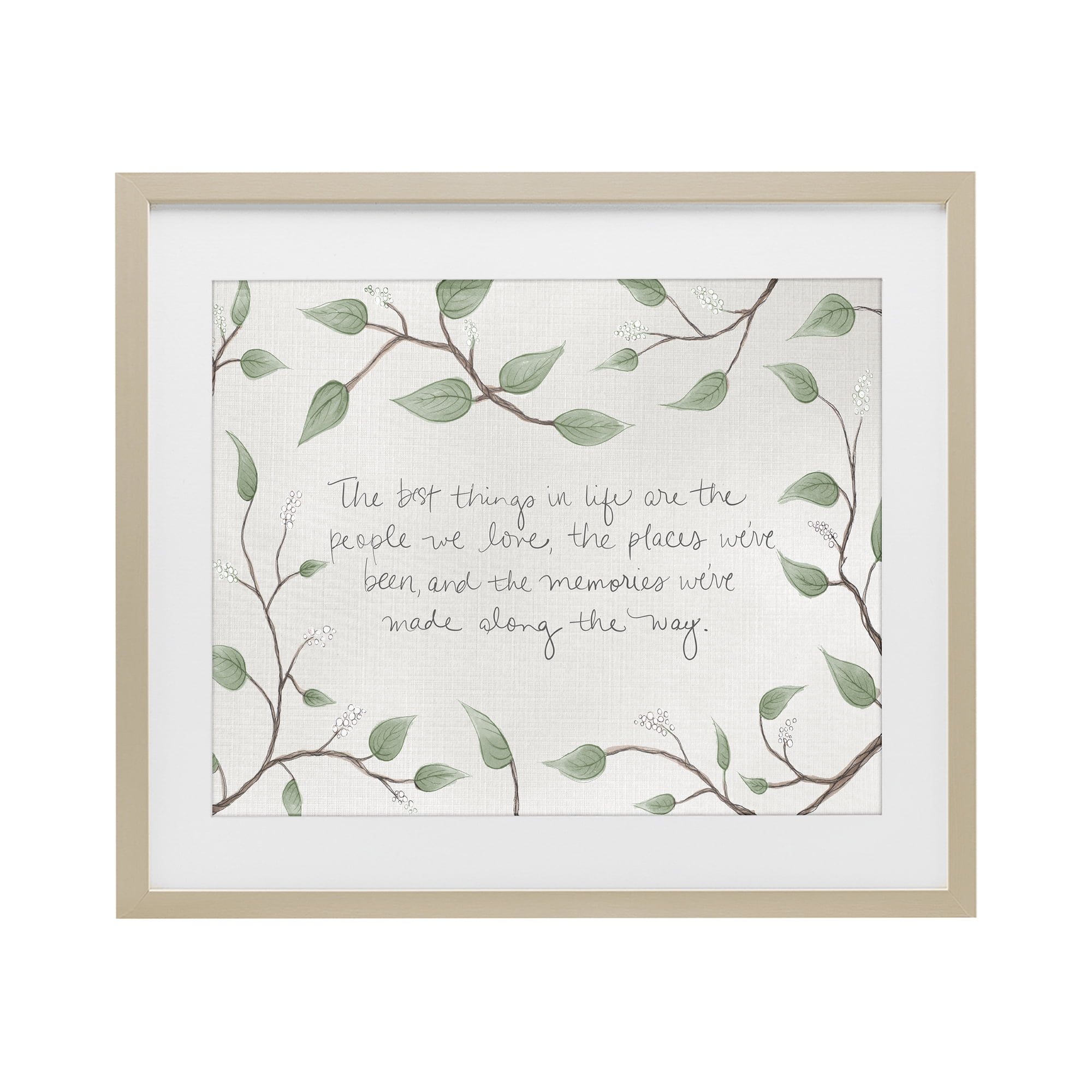 Stupell Industries The Best Things In Life Birch Framed Print Under Glass, design by SD Graphics Studio