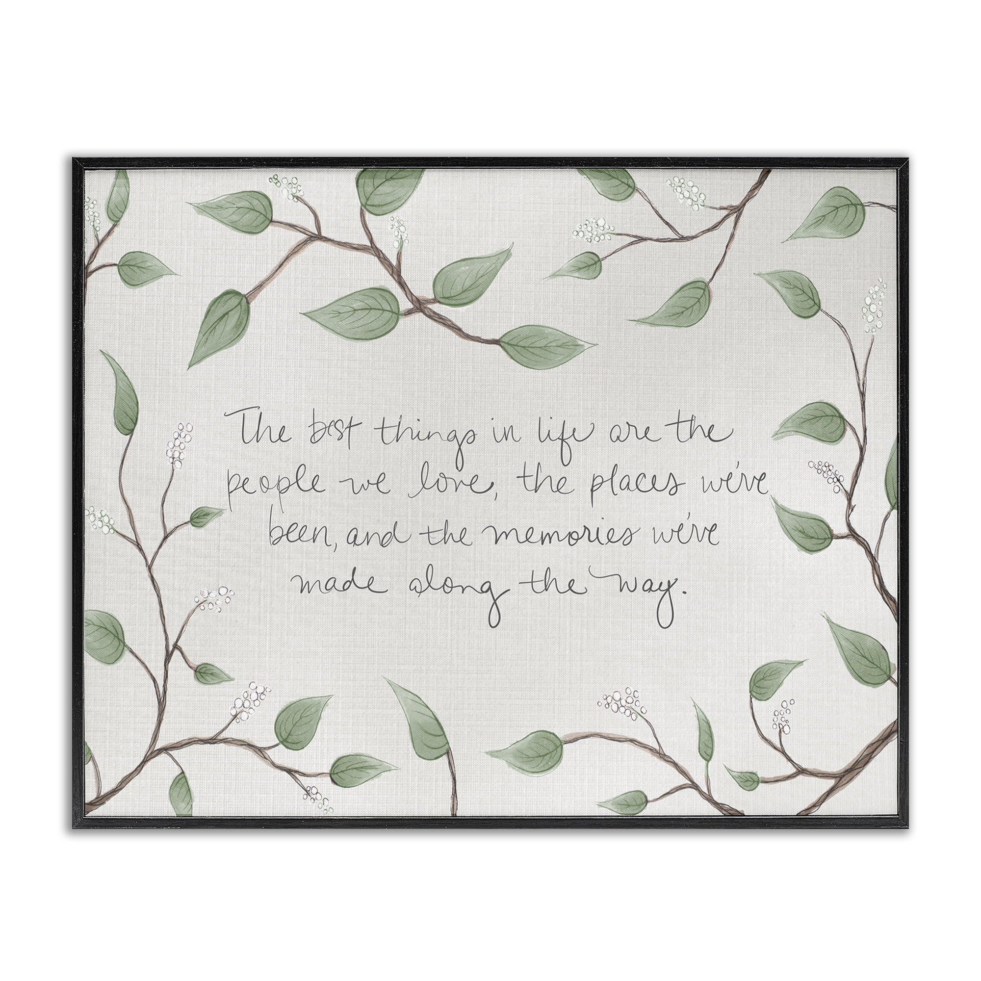 Stupell Industries The Best Things In Life Black Framed Giclee Art, design by SD Graphics Studio