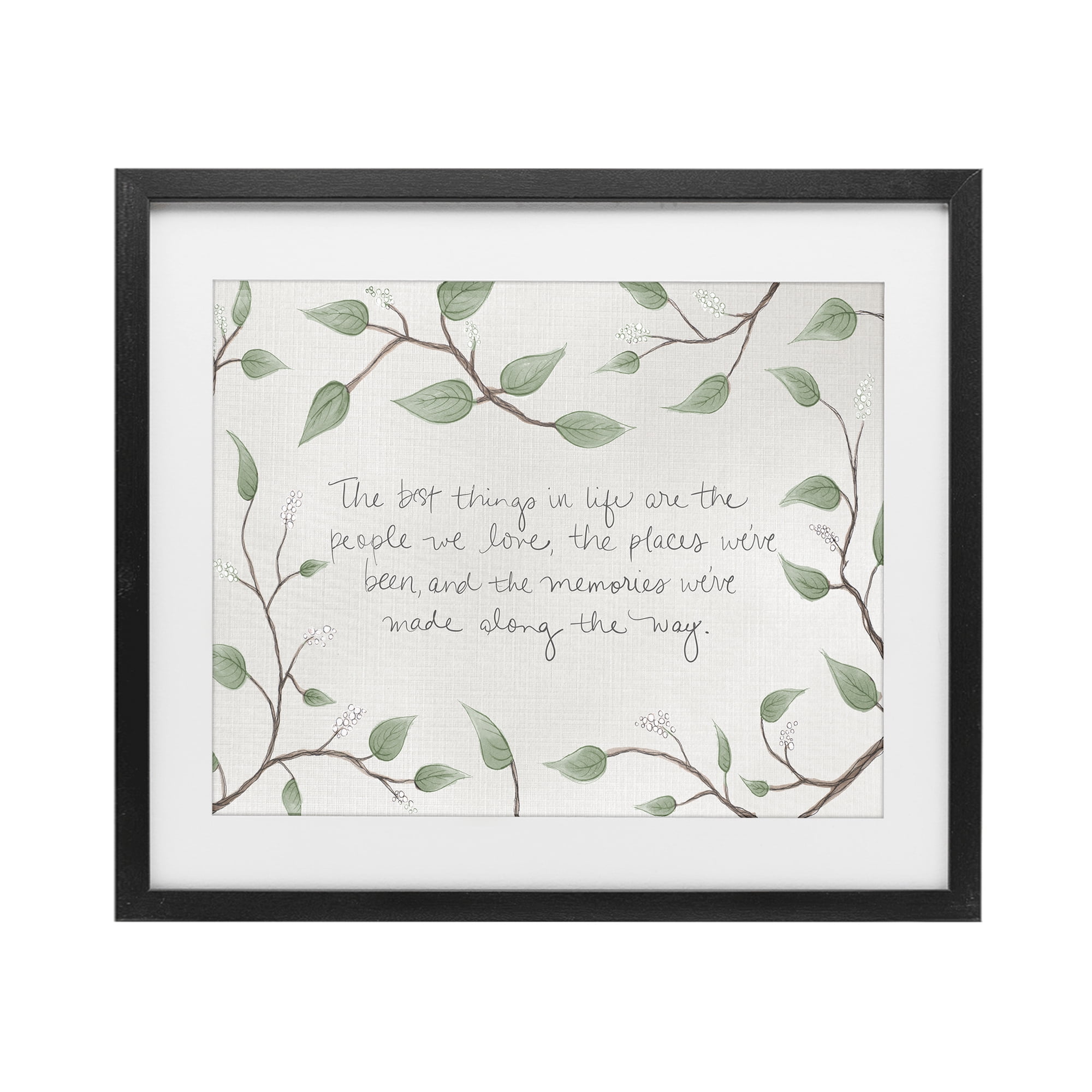 Stupell Industries The Best Things In Life Black Framed Print Under Glass, design by SD Graphics Studio