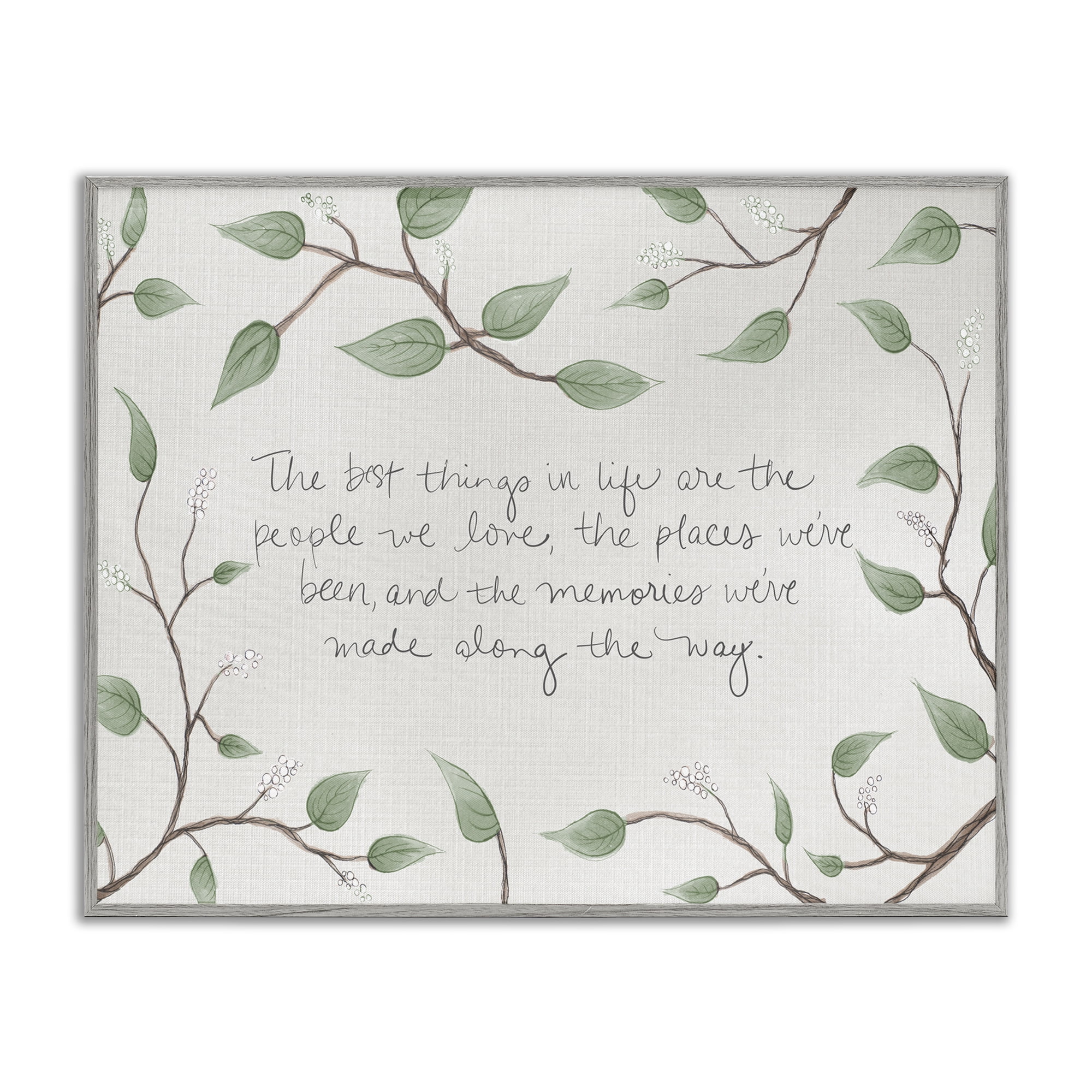 Stupell Industries The Best Things In Life Gray Framed Giclee Art, design by SD Graphics Studio