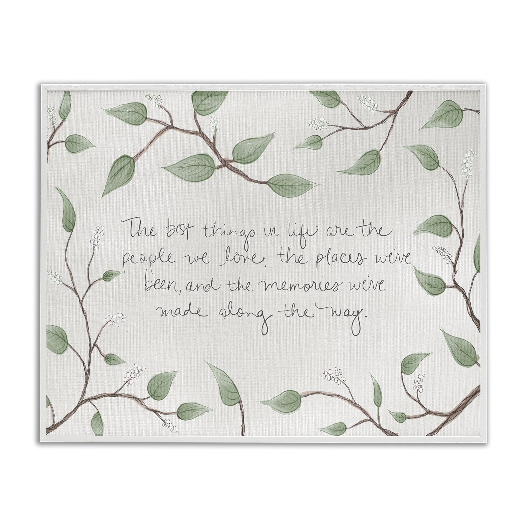 Stupell Industries The Best Things In Life White Framed Giclee Art, design by SD Graphics Studio